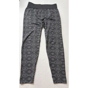 Terramar Women's Leggings ~ Size XL ~ Fleece Lined ~ Gray Snowflake Print